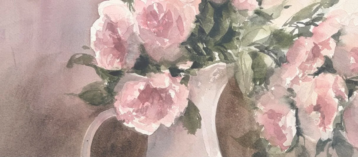 Aquarela de rosas da Lu Simão